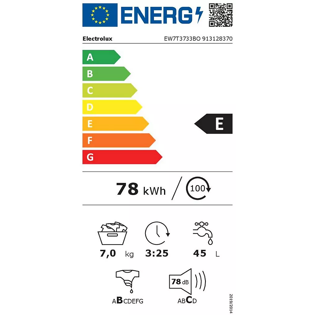 Lave linge top ELECTROLUX EW7T3733BO Reconditionné – Image 3